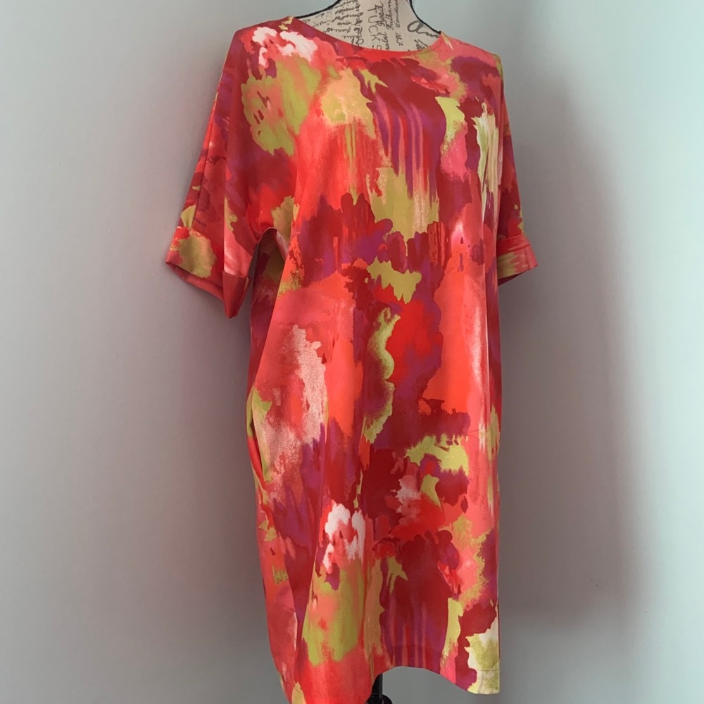 Natori Watercolor Relaxed Fit T-Shirt Dress - Picture 8 of 15